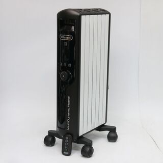 097)【美品】デロンギ DeLonghi オイルヒーター MDHU09-BK マルチダイナミックヒーター 6畳 電気燃料 リモコン付属 温度センサー 