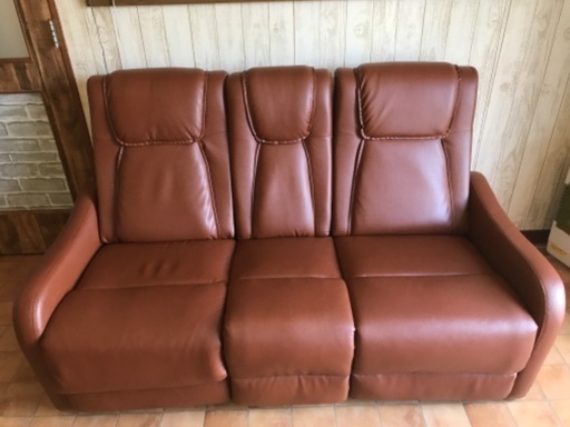 (取引終了しました)電動リクライニングソファ 3人掛け