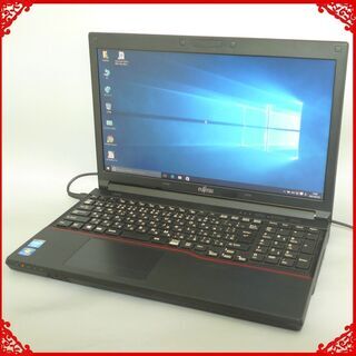 即使用可 中古良品 ノートパソコン 15型ワイド FUJITSU 富士通 A553/H Celeron 4GB DVDマルチ テンキー Windows10 Office 初心者向け