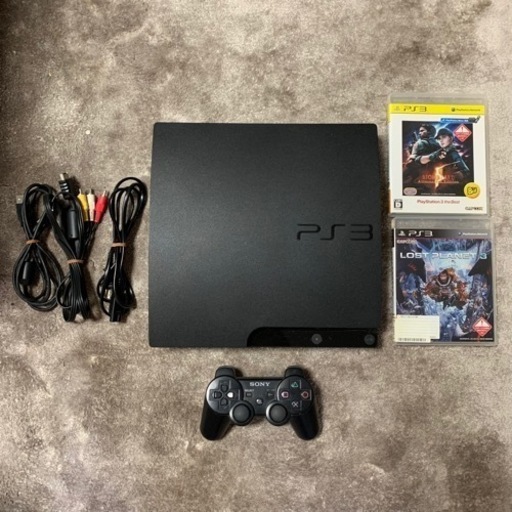 【PlayStation 3】プレステ 3 ブラック 160G ソフト 3本　バイオハザード