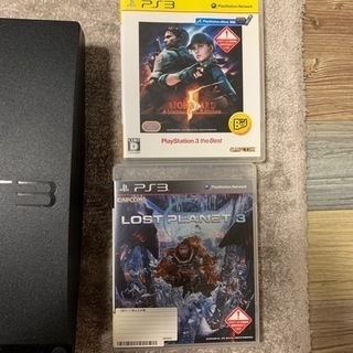 【PlayStation 3】プレステ 3 ブラック 160G ソフト 3本　バイオハザードの画像