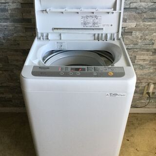 [高年式2019年製]　パナソニック 洗濯機 6.0kg 送風乾燥 ステンレス槽 ビッグウェーブ洗浄の画像