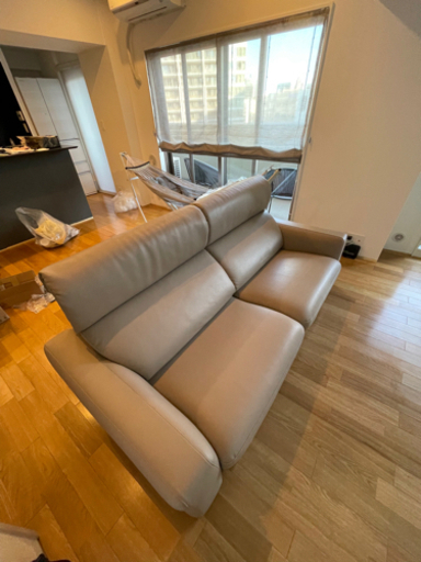 馬場家具　３人掛けソファ　機能つき　スライド式3段階奥行き　2017年購入