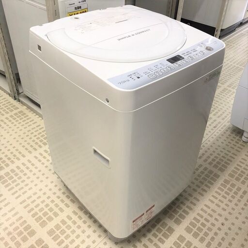 10/24■SHARP/シャープ 洗濯機 ES-T709-W 2017年製 7kg■