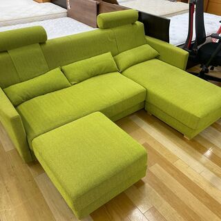 MARUICHI　3人掛けカウチソファ　グリーン【トレファク岸和田店】