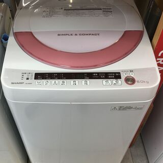 シャープ ES-GE60P 洗濯機 6.0Kg 2015年製 SHARP 中古品
