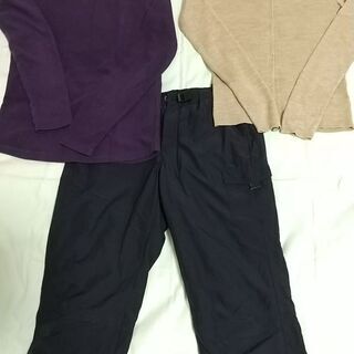 裏フエルトパンツ、フリース、カーディガン