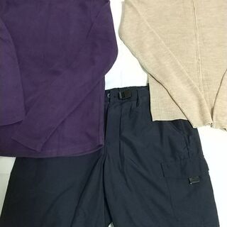 裏フエルトパンツ、フリース、カーディガンの画像