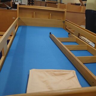 グランツ　木製宮付2段ベッド　マットレス付き【愛品倶楽部柏店　お問合せ番号：153-017685 002】の画像