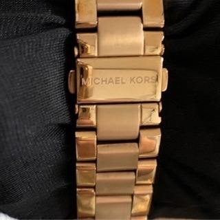 MICHAELKORSマイケルコース★ピンクゴールドビッグフェイス腕時計の画像