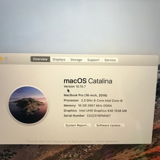 Apple MacBook Pro 16インチ,8コア,1TBSSD,16GB,スペースグレイ,USキー