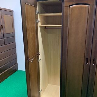 中古　W1300 木製洋服箪笥　龍ヶ崎倉庫の画像