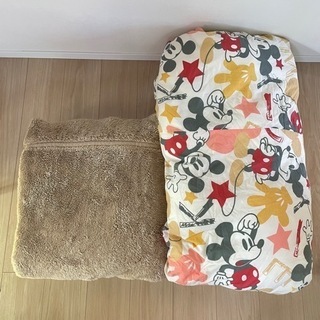 カバー付き☆ 掛け布団・軽量毛布 2点セット