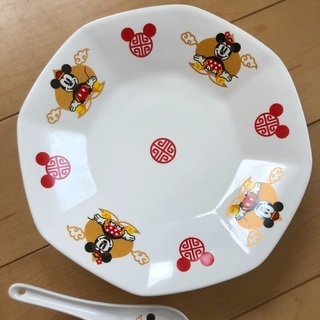 ミッキー＆ミニー　チャーハンセット　れんげ付き　新品の画像