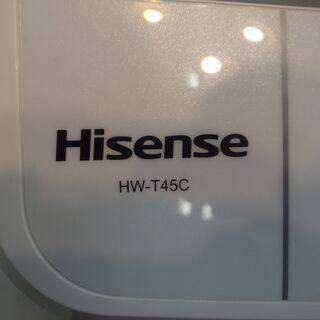 ハイセンス 4.5kg 洗濯機 HW-T45C  2019年製　モノ市場半田店  119の画像