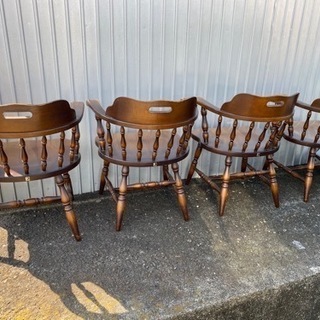 4脚まとめ売り】飛騨産業 キツツキ アームチェア ダイニング