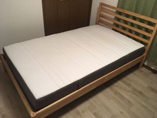 IKEA イケヤ　ベッド　セミダブル　HÖVÅG ホーヴォーグ ポケットコイルマットレス　＋　TARVA タルヴァ　フレーム