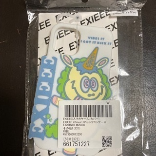 新品未使用　EXIEEE iPhone11Pro　シリコンスマホケース　ホワイト　ユニコーンの画像