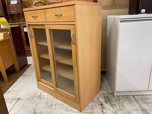 優しくて可愛いカップボード！【愛品館 江戸川店】　カップボード　食器棚　「お問い合わせ番号 159-006663-007」　配送可　代引き配送可