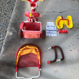 アンパンマンデラックス 三輪車 乗用玩具 1歳半～4歳 サンシェード の画像