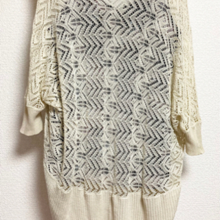 ロングレースカーディガン ベージュ❤️Mサイズ✨の画像