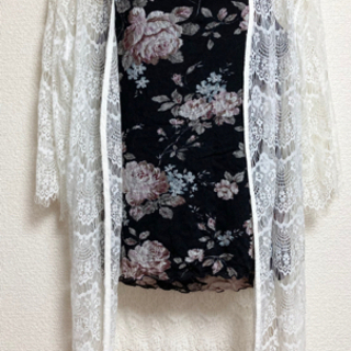最終値下げ 新品✨デザインレース✨ロングカーディガン❤️✨Lサイズ
