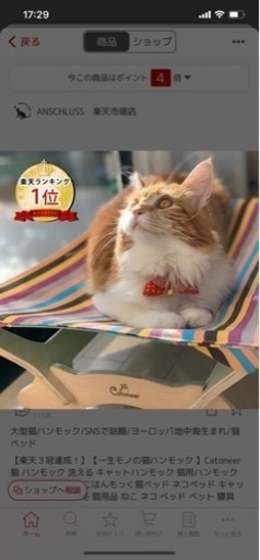 猫一生モノのハンモック！定価13000円
