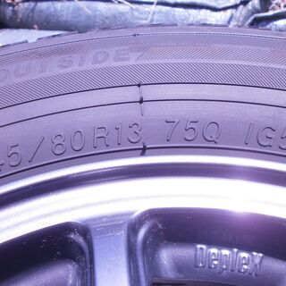 スタットレスタイヤ（アルミホイール付き）145/80R13の画像
