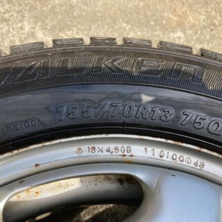 中古タイヤ、ホイールのセット　4本