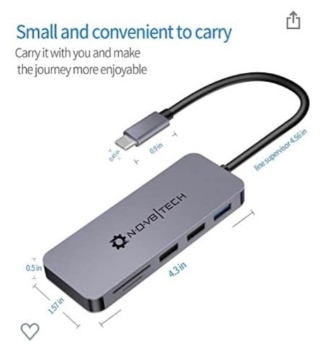 期間限定投稿！ブランド: NOV8Tech USBーC-HDMIハブマルチポートアダプター