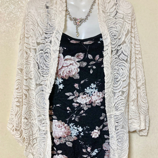 バラ柄❤️レースカーディガン❤️✨