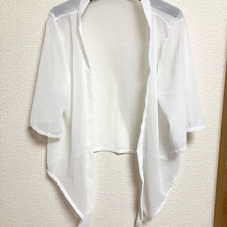 最終値下げ 新品✨シフォンカーディガン ホワイト ❤️✨の画像