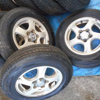 パジェロミニ　純正ホイール　175\80R15スタッドレス付き。 175/80R15スタッドレスタイヤ パジェロミニ純正アルミホイール