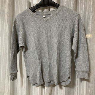 ユニクロ　ワッフル　カットソー　Mの画像