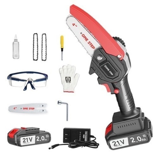 ONE STEP 充電式チェーンソー 電動チェーンソー (3セット)