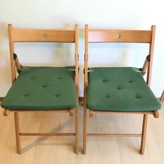 IKEA イケア 木製 TERJE 折りたたみチェア クッション付
