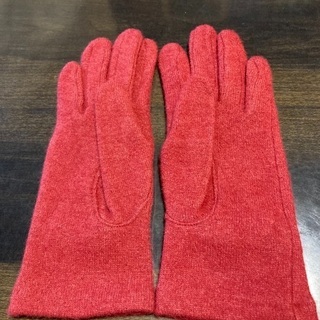 和装　4点セット(赤) 道行(絹) ベルベットショール　帯留　手袋の画像