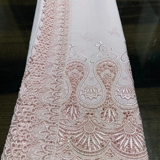 和装2点セット(ピンク) 小紋(絹)　レースショールの画像