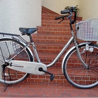 【整備済自転車】26インチ変速なし　ライト、鍵新品、スペアキーあ...
