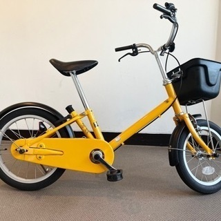 オシャレ無印良品の16型自転車　子供補助輪、補助棒、取扱説明書付き