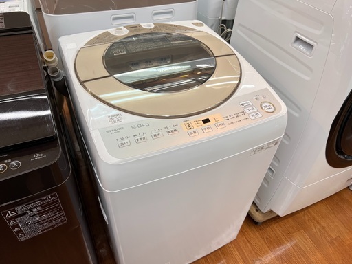 全自動洗濯機 SHARP ES-GV9D-N 9.0kg 2020年製 傷あり 入荷しました