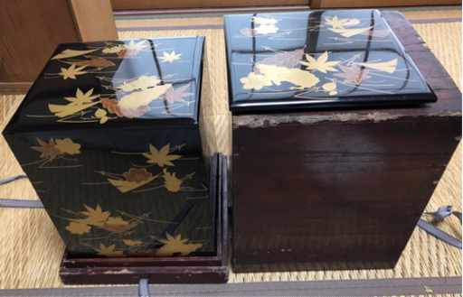 お取引終了しました。蒔絵の御重箱　４段