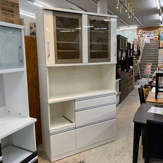 抜群の使いやすさ！【愛品館 江戸川店】マルミツ　ニトリ　2枚スライド扉キッチンボード　キッチンボード　食器棚　「お問い合わせ番号：159-006642-007」　配送可　代引き配送可