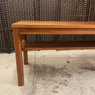 【売約済み】【廃盤品・希少】　無印良品　無印　MUJI 無垢材ベンチ　板座　ウォールナット　ウォルナット  ベンチ　イス　木製　ナチュラル　カントリー　ダイニング　チェア　テーブル　サイドテーブル　スツール　検　オーク材　ベンチ　無垢材　センターテーブル　リビングテーブルの画像