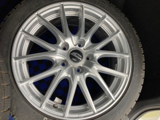 SCHNEIDER☆シュナイダー☆17インチアルミ＆2018年製バリ山スタッドレス4本セット☆215/45R17☆PCD114.3☆5穴☆7J☆BRIDGESTONE☆BLIZZAK☆アテンザより☆千葉市