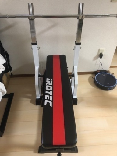 【iROTEC製】折りたたみ式ベンチプレス一式(30kg)