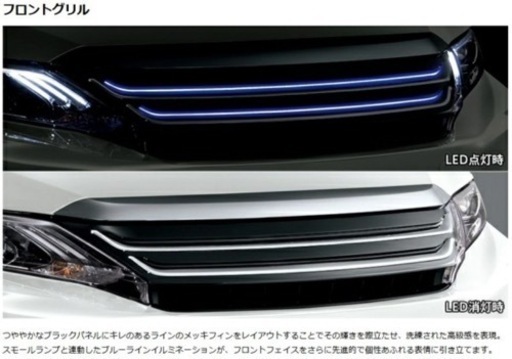 【希少 廃盤】ハリアー モデリスタブランド グリル ブルーLEDライン