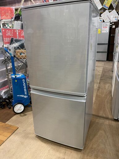 【愛品館市原店】SHARP 2017年製 137L 2ドア冷蔵庫 SJ-D14C-S 【愛市IR】