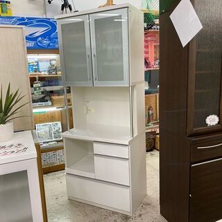 【愛品館 江戸川店】松田家具 2枚扉キッチンボード 食器棚 ID:151-007204-007