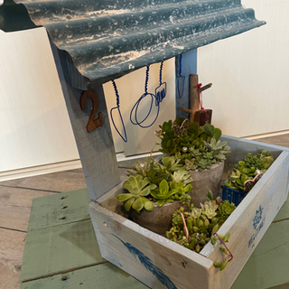 多肉植物やお花のプランターDIY1点物の画像